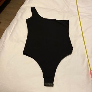 Body suit.  One shoulder. Black